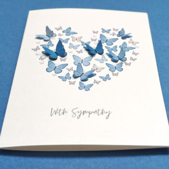 Sympathy Card With Paper Butterfly Heart Card, 8 of 8
