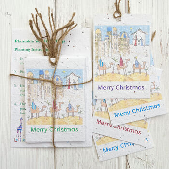Plantable 'Following The Star' Christmas Seed Card Gift Tags, 2 of 2