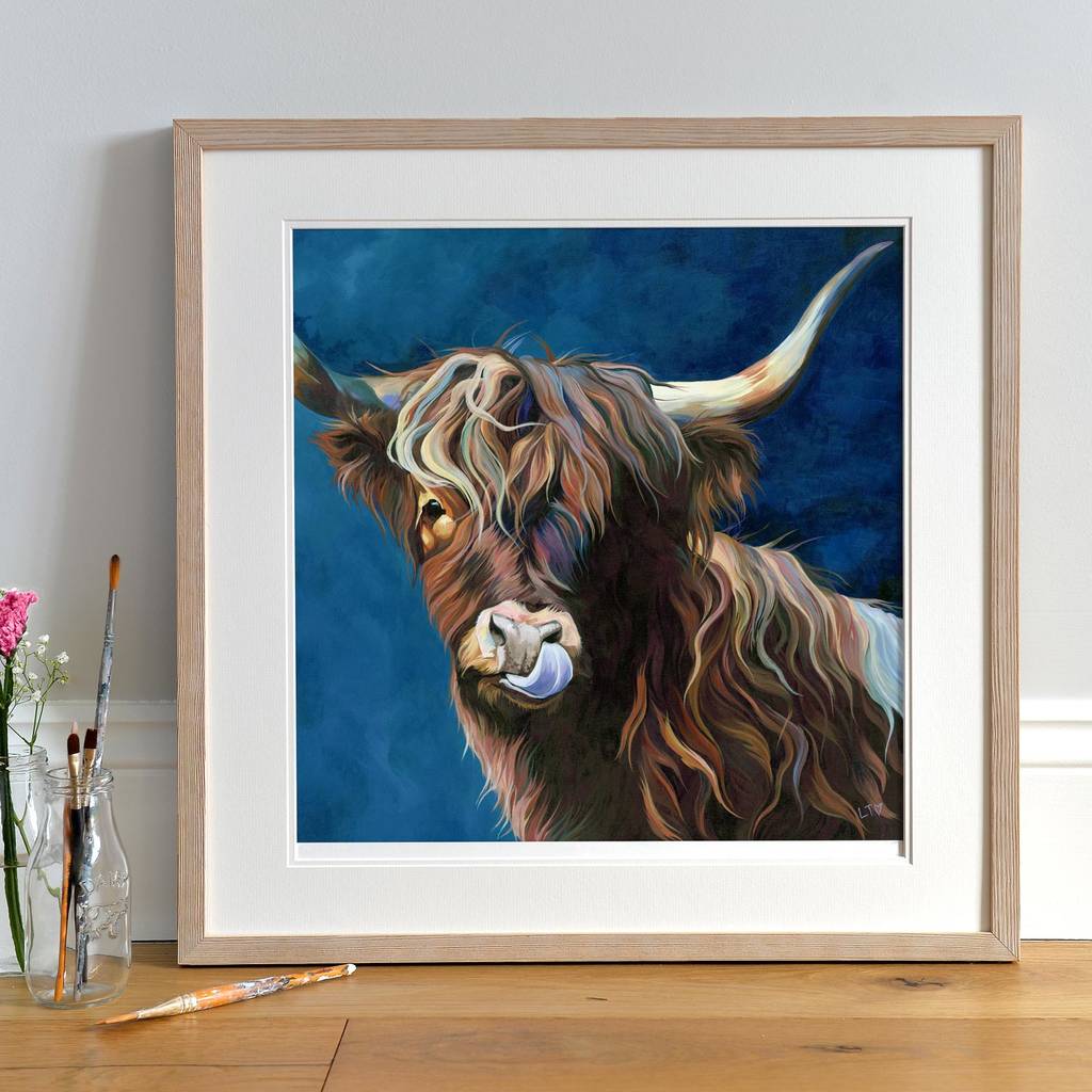 Highland Cow Print By Lauren's Cows | notonthehighstreet.com