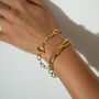 Gold Paperclip Toggle Bracelet, thumbnail 2 of 3
