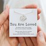 You Are Loved Infinity Heart Necklace, thumbnail 1 of 7