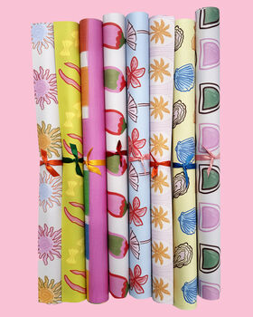 Blue Postcard Pattern Gift Wrap, 8 of 8