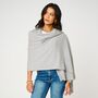 Grey 100% Cashmere Travel Wrap Shawl Gift Boxed, thumbnail 1 of 9