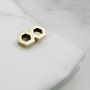 Geometric Infinity Cufflinks In Gold Stainless Steel, thumbnail 1 of 2