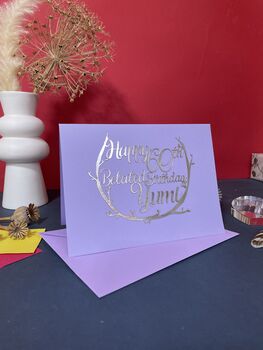 Personalised Belated Birthday Card, 10 of 12