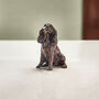 Miniature Bronze Spaniel Sculpture 8th Anniversary Gift, thumbnail 1 of 12