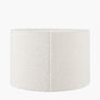 White Boucle Cylinder Lampshade For Table Lamps, thumbnail 4 of 7