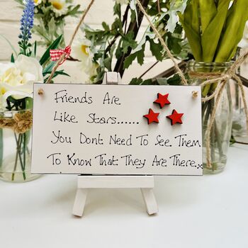 Friends Are Like Stars Card Alternative Sign, 2 of 2