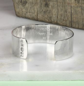 Personalised Silver Cuff, 7 of 8