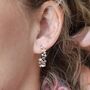 Sterling Silver Mixed Star Hoop Earrings, thumbnail 2 of 8