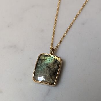 The Rectangle Labradorite Necklace, 5 of 10