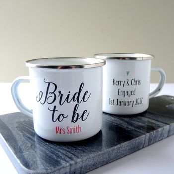Bride And Groom To Be Pair Of Engagement Mugs, 3 of 5