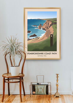 Pembrokeshire Coast Path National Trail Travel Poster, 4 of 8