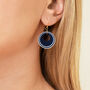 Navy And White Circular Earrings, thumbnail 2 of 7