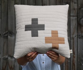 Plus Two Hopton Clay Quilted Cushion, 3 of 4