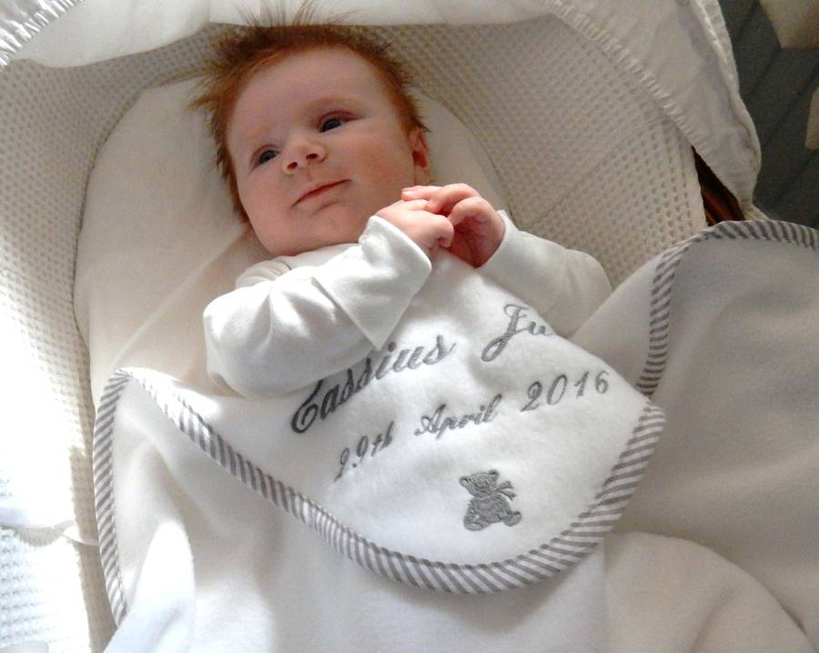 Personalised Embroidered Baby Blanket, 1 of 11