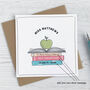 Personalised Teacher Card; Books And Apple, thumbnail 2 of 3
