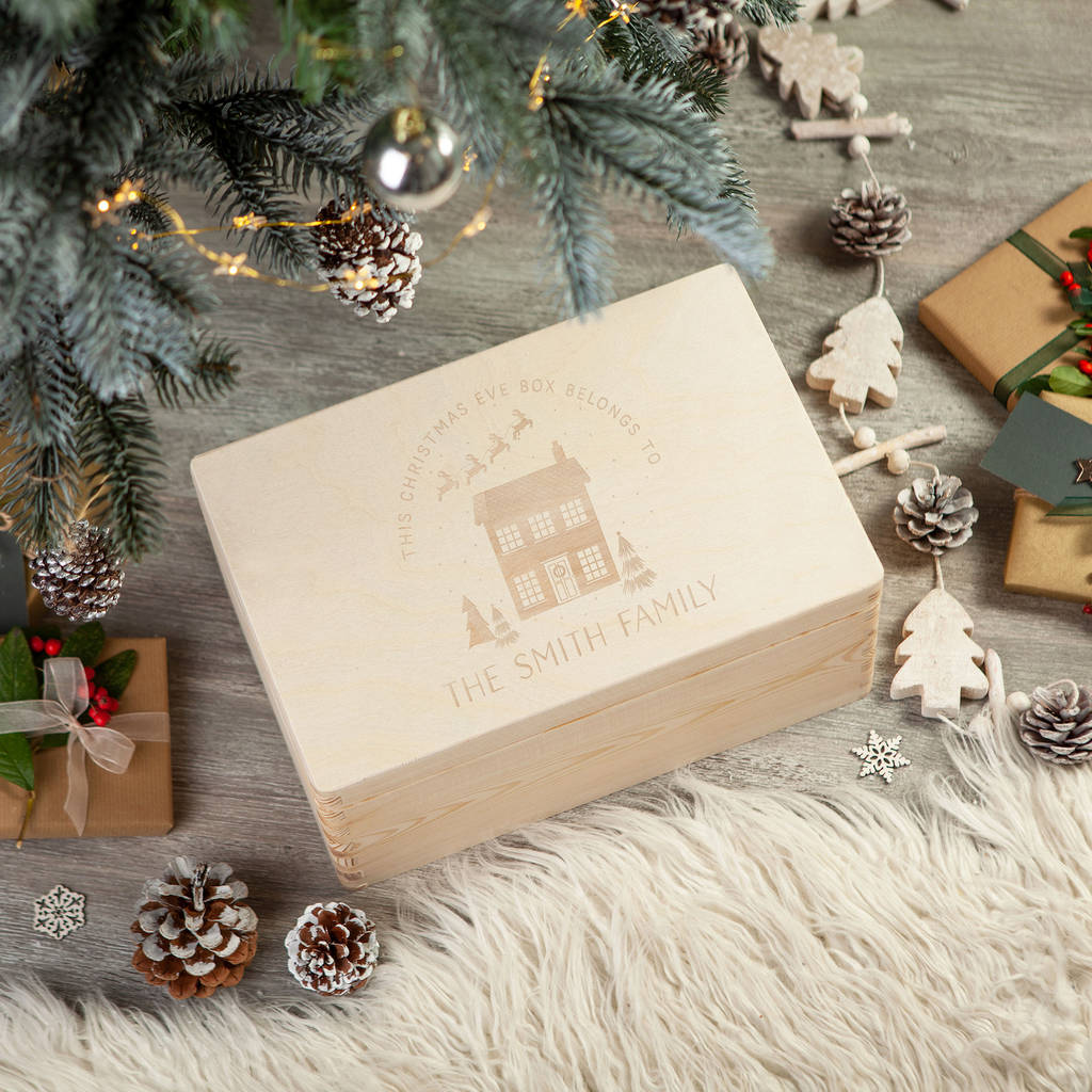 Christmas Eve Box Personalised Family Christmas House By Norma&amp;Dorothy | notonthehighstreet.com