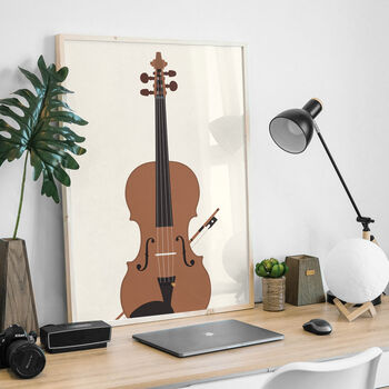 Violin Music Print | Viola Instrument Poster, 5 of 7