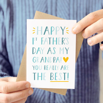 First Father's Day As A Grandad Card, 2 of 7