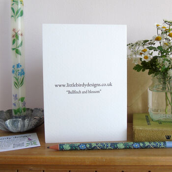 Bullfinch And Blossom Greetings Card, 6 of 10