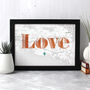 Personalised Home / Love / Family Map Print With Foil, thumbnail 4 of 7