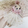 Handmade Heirloom Linen Dormouse Doll Masked Glitter, thumbnail 1 of 7