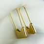 Sterling Silver Simple Safety Pin Earrings, thumbnail 4 of 8