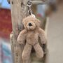 Hampton The Plush Dark Brown Teddy Bear Keyring, thumbnail 1 of 2