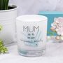 'Mum' Mother's Day Luxury Scented Glass Candle, thumbnail 2 of 9