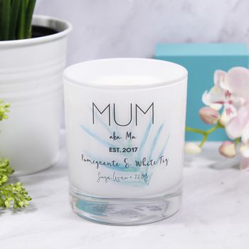 'Mum' Mother's Day Luxury Scented Glass Candle, 2 of 9