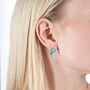 Sterling Silver Egyptian Turquoise Studs, thumbnail 1 of 6