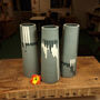 Set Of Three Charcoal Grey Stem Vases, thumbnail 1 of 5