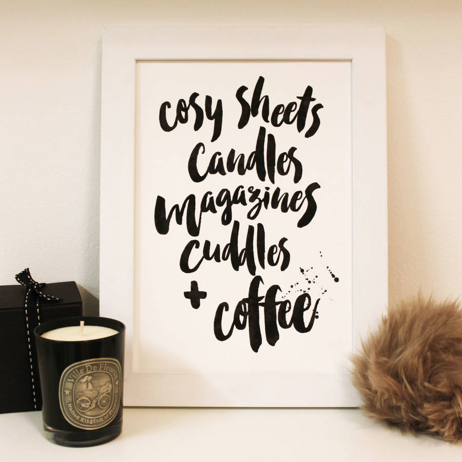 Personalised Favourite Things List Wall Print By More Than Words