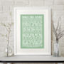 Personalised Your Favourite Lyrics Framed Print, thumbnail 3 of 7