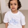 Big/Little Sibling Personalised Embroidered T Shirt, thumbnail 1 of 8