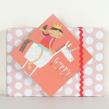 Glittery Unicorn Happy Birthday Card, 4 of 5