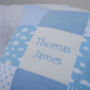 Baby Blue Nursery Name Cushion, thumbnail 3 of 7