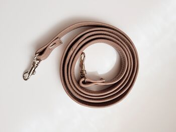 Nude Nappa Leather Crossbody Handbag With Strap, 10 of 12