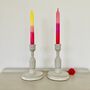 Pair Of Vintage Hand Painted Candlesticks ~ 29, thumbnail 1 of 6