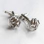 Thank You Dad Tie The Knot Cufflink Gift, thumbnail 2 of 4