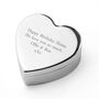 Personalised Classic Silver Plated Heart Trinket Box, thumbnail 6 of 9