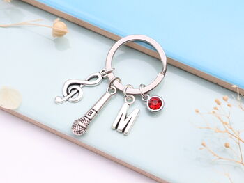 Personalised Microphone Keyring Singer Gift, 2 of 10