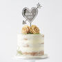 Personalised Carved Heart Cake Topper, thumbnail 1 of 8
