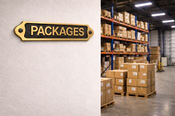 Heritage Brass Packages Door Plaque With Black Finish, 5 of 6