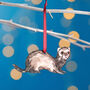 Ferret Christmas Tree Decoration, thumbnail 1 of 4