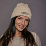Embroidered Personalised Slogan Beanie Hat, thumbnail 5 of 9