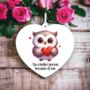 Personalised Owl Valentine's Hanging Gift, thumbnail 2 of 2