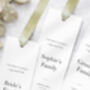 Personalised Reserved Row Name Sign With Satin Ribbon Wedding Aisle Signage, thumbnail 6 of 11