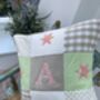 Personalised Alphabet Cushion Peach And Mint, thumbnail 12 of 12